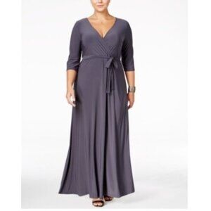 Love Squared Plus Size Faux-Wrap Maxi Dress